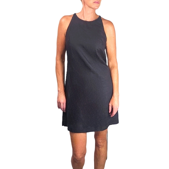 J. CREW Maxine Black High Neck Linen Shift Dress - Picture 2 of 10